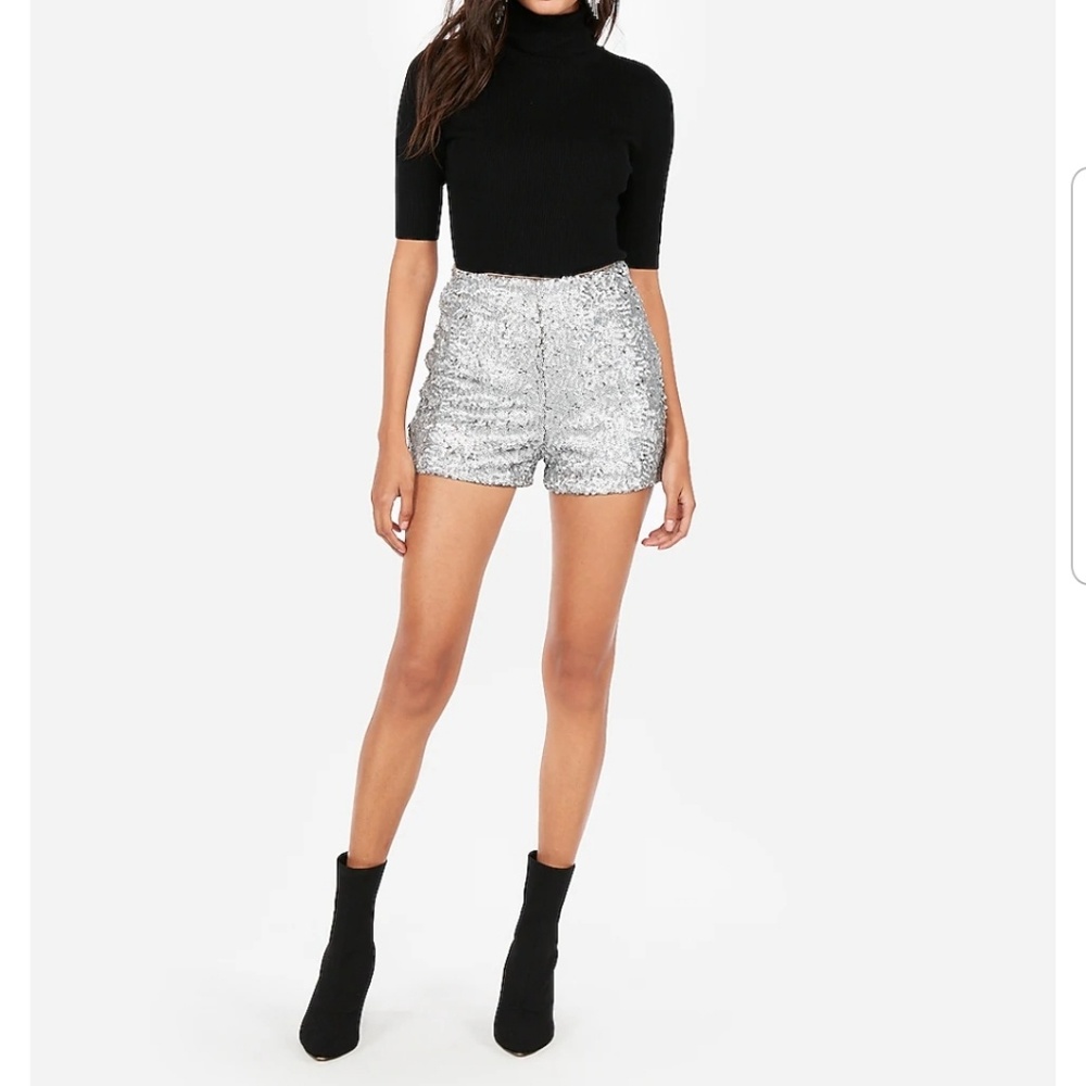 Super High Waisted Sequin Shorts